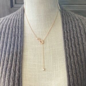 Swarovski Gold Lariat Necklace